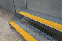 RAPTA Heavy Duty Steel Steps – Double Tread - Prefabricated, hot-dip galvanised single-tread steel steps provide fast, safe access to portable buildings on site.