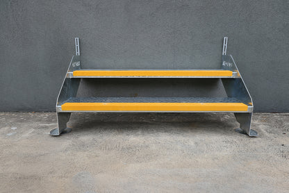 RAPTA Heavy Duty Steel Steps – Double Tread with yellow non-slip nosing