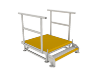 RAPTA Heavy Duty Steel Platform SS10 at 320 mm finished floor level with single-tread steel step and handrails