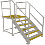 RAPTA Heavy Duty Steel Platform SS50 with five-tread steel steps and handrails