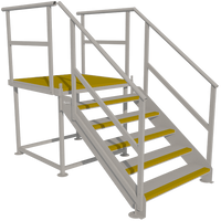 RAPTA Heavy Duty Steel Platform SS50 with five-tread steel steps and handrails
