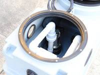 Internal pump chamber of the RAPTA MiniLift 300 showing the pump assembly and pipework.
