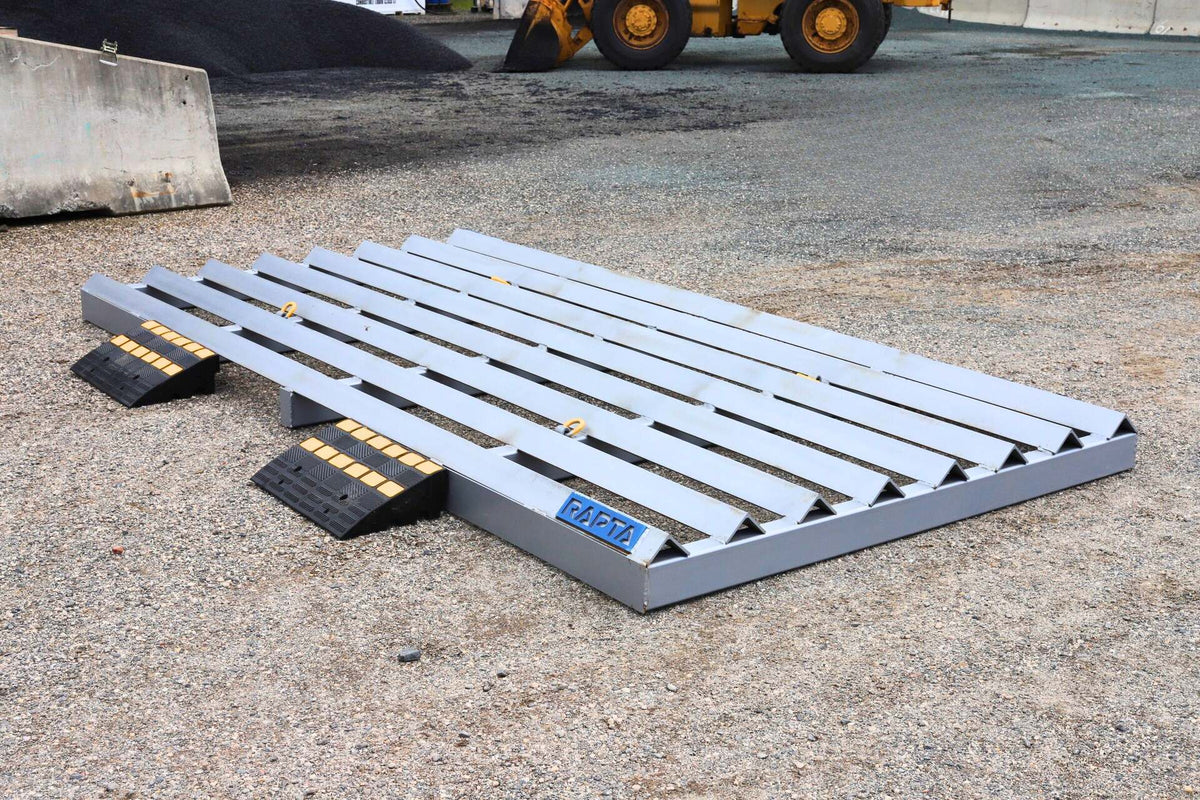RAPTA Rumble Grid with heavy-duty rubber ramps for hard-surface installation