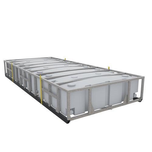RAPTA 6,000L waste water holding tank with steel frame